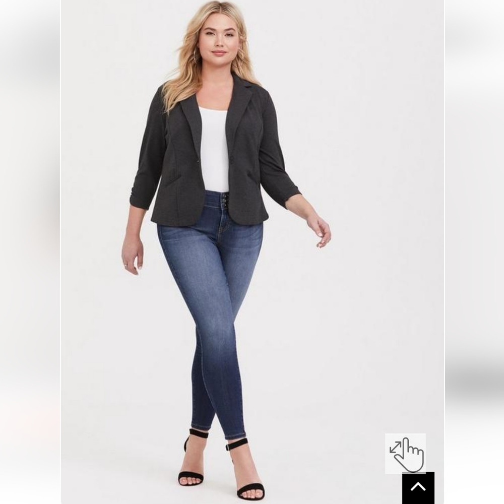 Torrid Studio Ponte Tailored Fit Blazer Size 3 NWOT